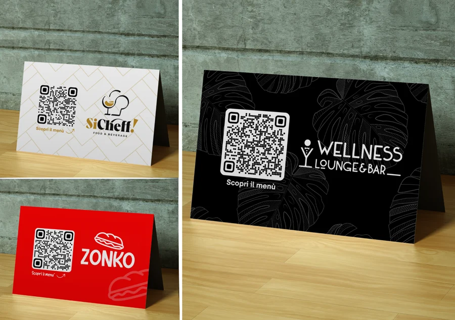 Cavaliere da tavolo Space M personalizzato con QR code